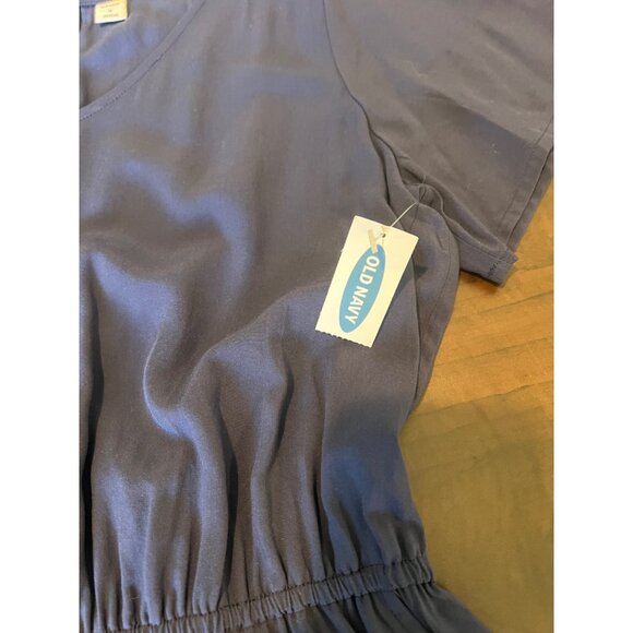 NWT Old Navy jumpsuit. peek a boo back, shorts, summer, navy blue, size medium - Picture 7 of 10